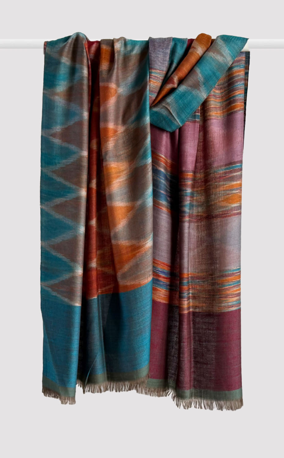 Pashmina Aegean Ikat Reversible Shawl