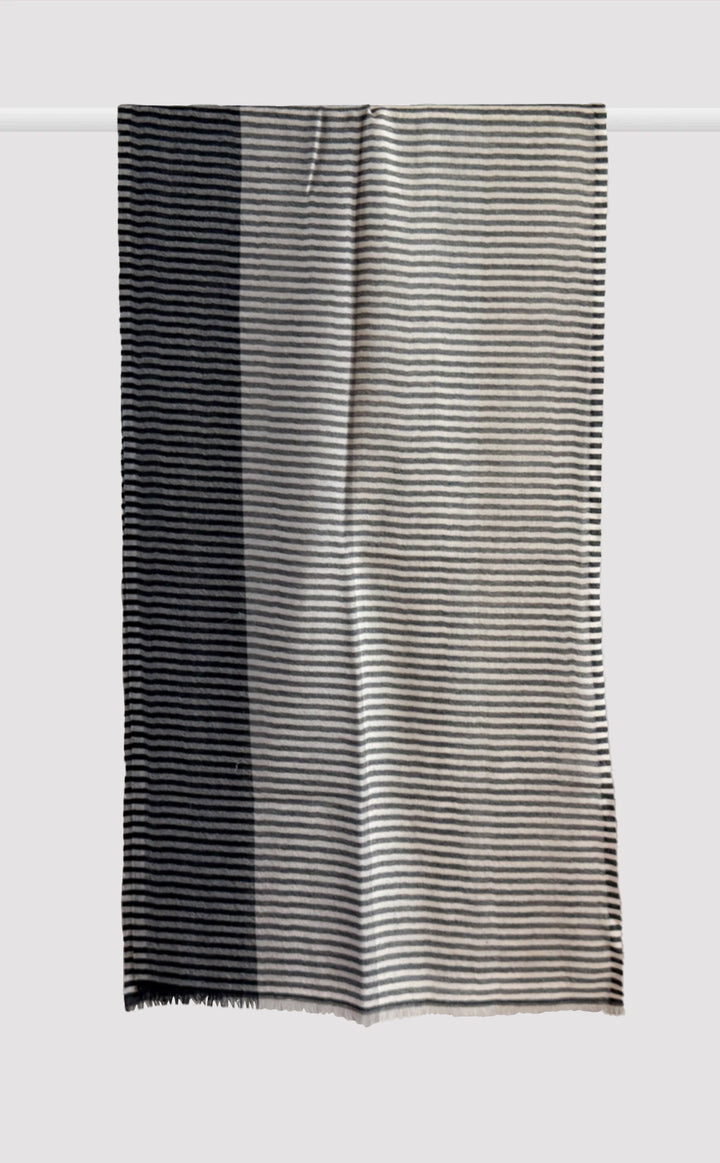 Onyx Striped Merino Muffler