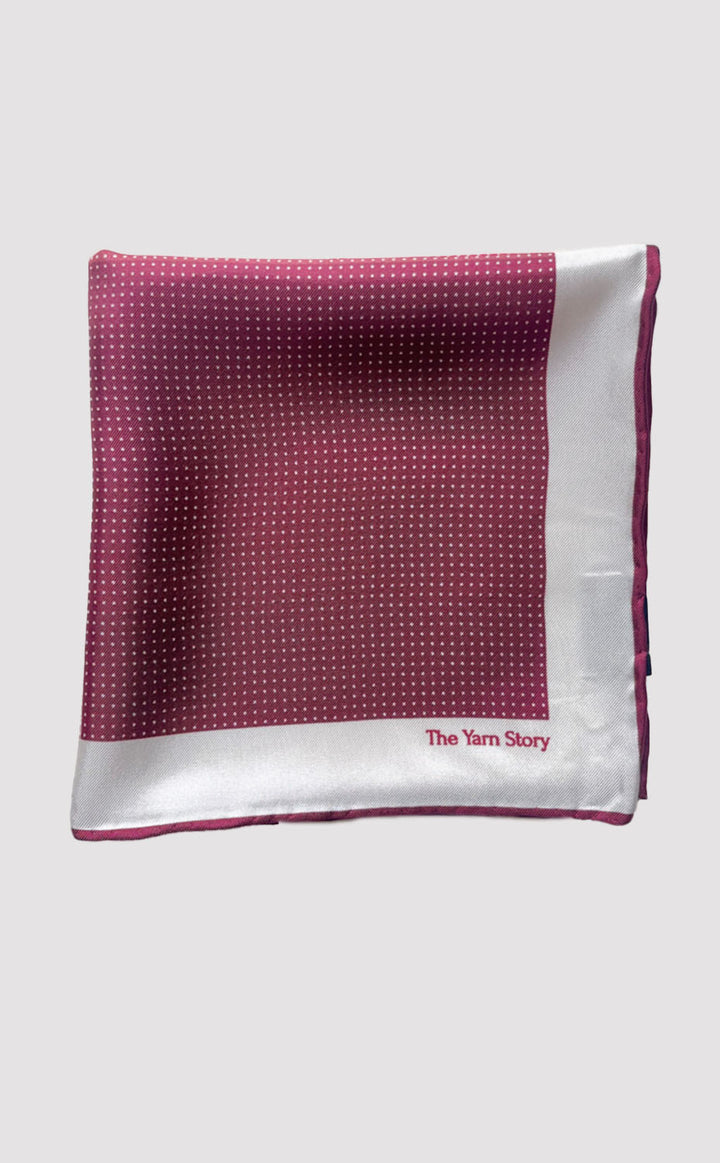 4 Micro Dots Garnet Pocket Square