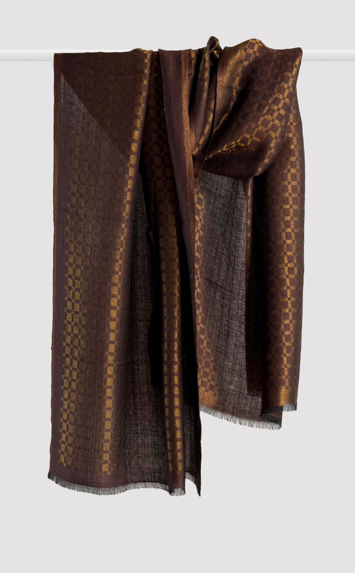 Truffle Mosaic Zari Stole