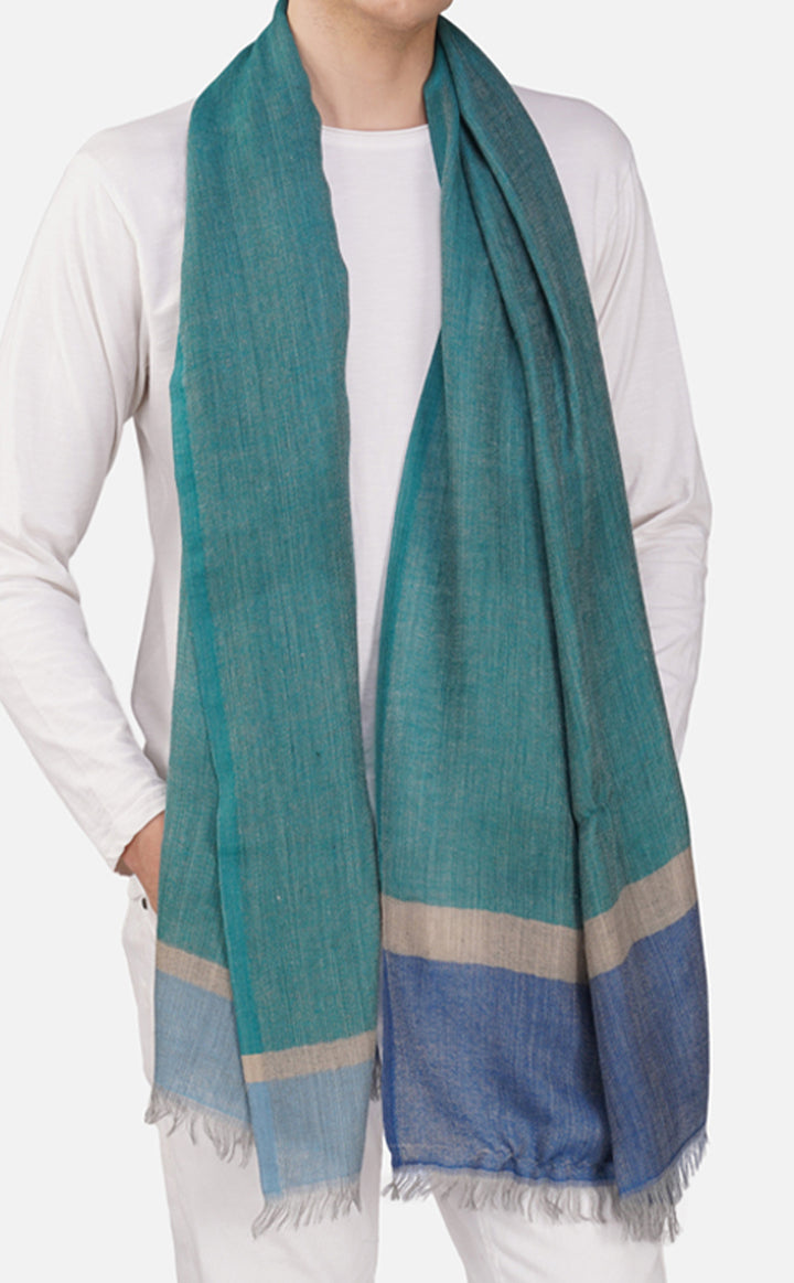 Aqua Pop Merino Stole