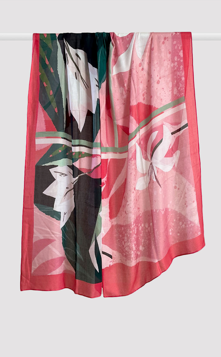 Ruby Floral Large Scarf
