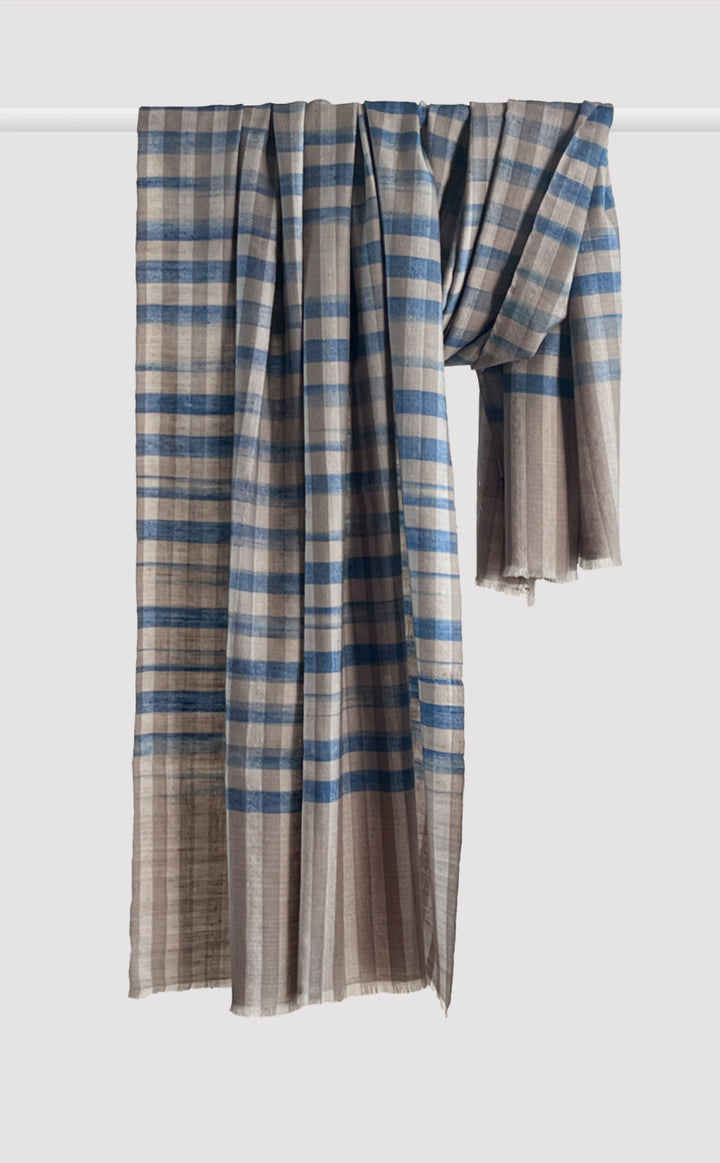 Pashmina Bluestone Ikat Stole