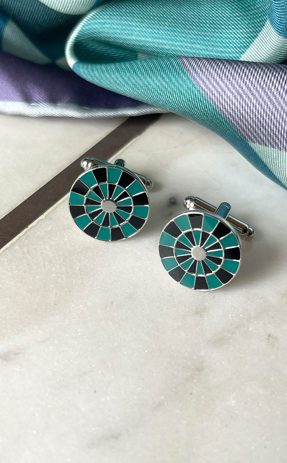Viridian Target Cufflink