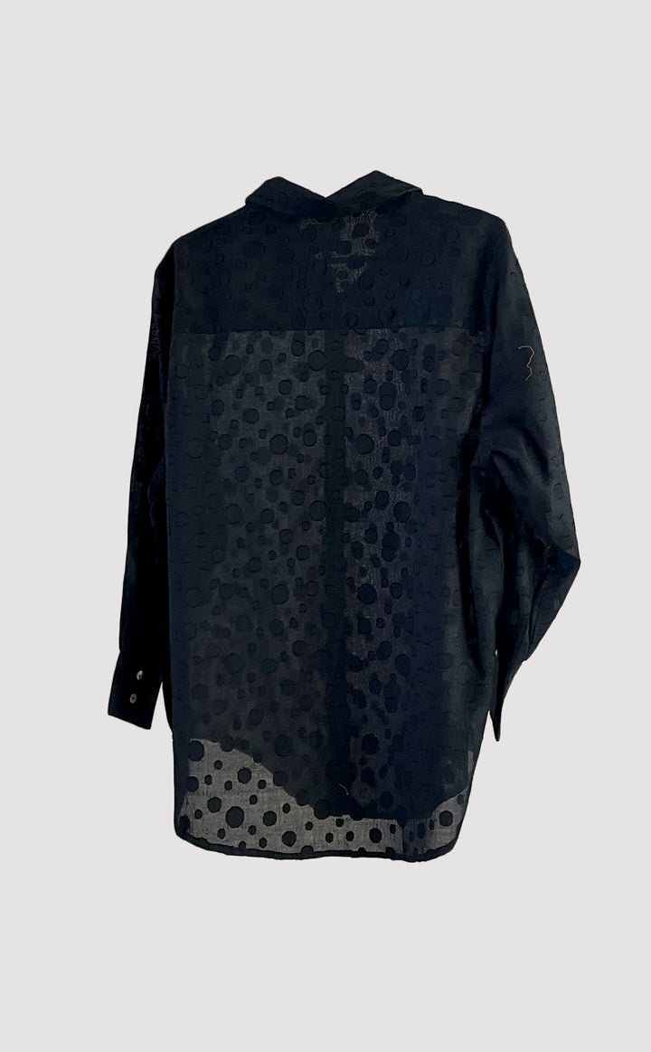 Polka Solid Black Shirt