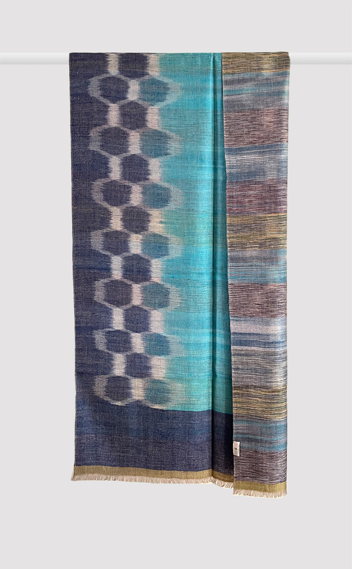 Pashmina Arctic Ikat Reversible Stole
