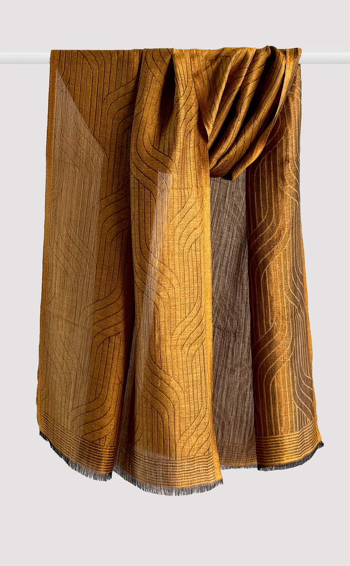 Gilded Champagne Zari Stole