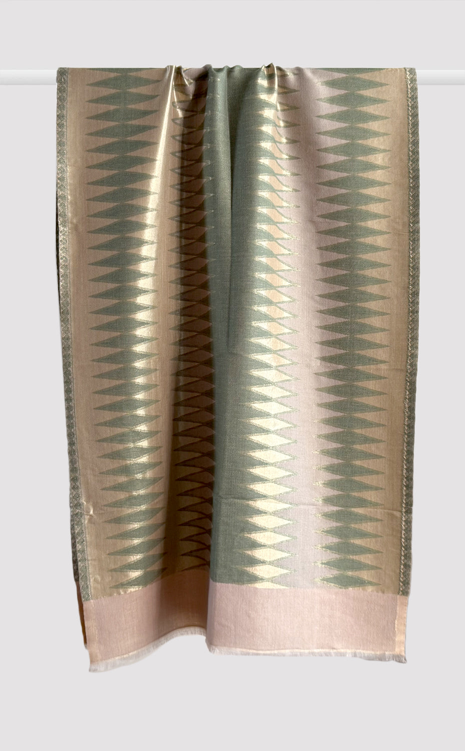 Seafoam Ikat Zari Stole