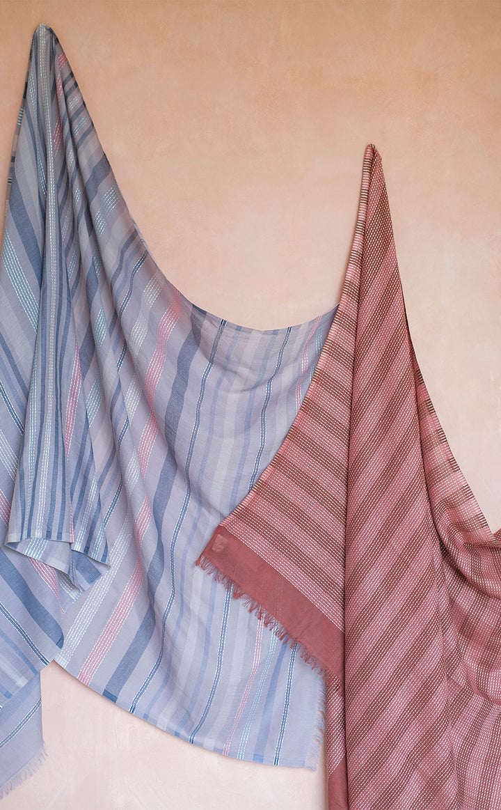 Shadow Cotton Zari Shawl