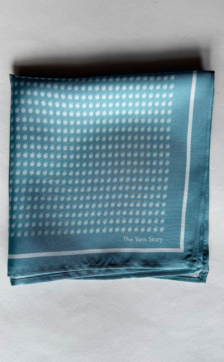 Turquoise Yarn Ball Pocket Square