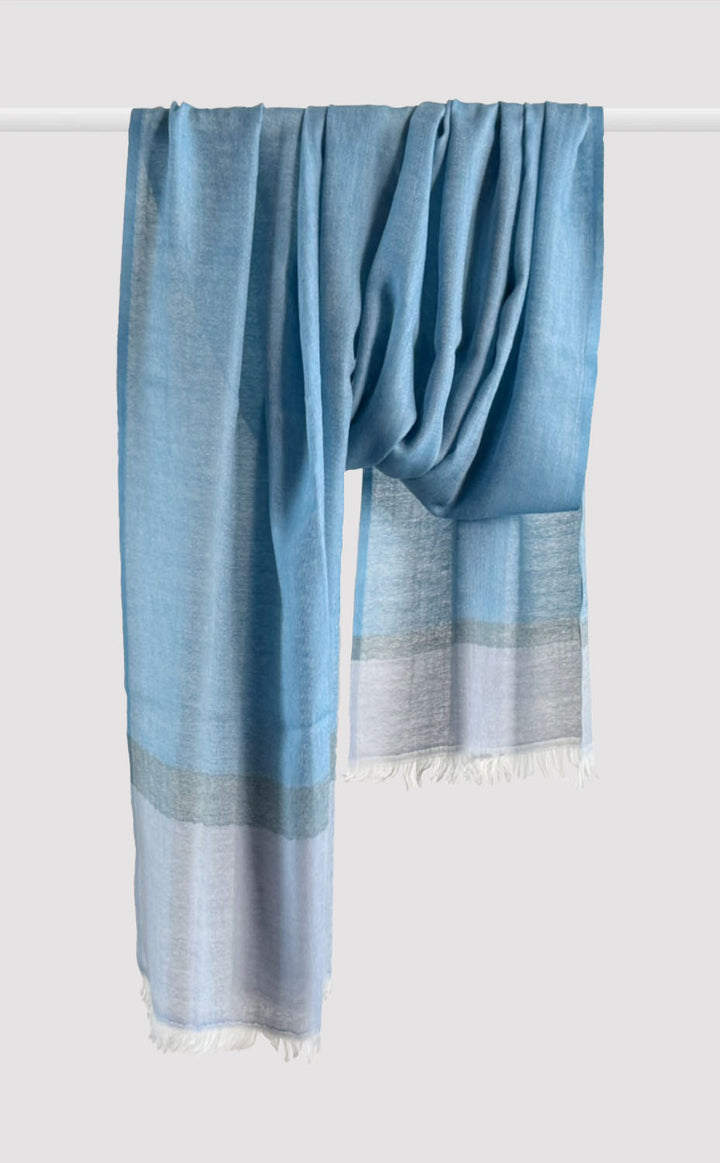 Ice Blue Pop Merino Stole