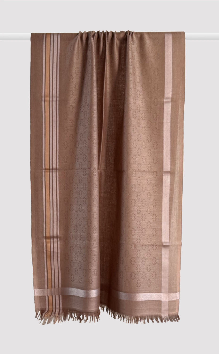 Wool Silk Jacquard - Sable