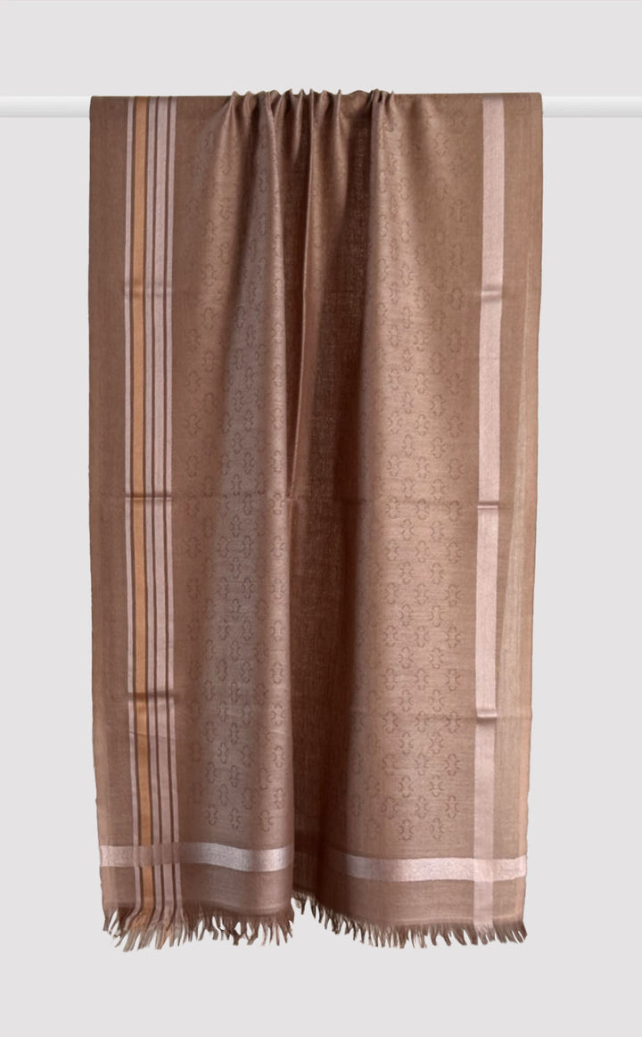 Wool Silk Jacquard - Sable
