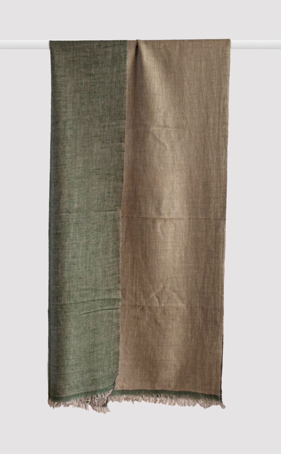 Cashmere Reversible Stole - Forest Mocha