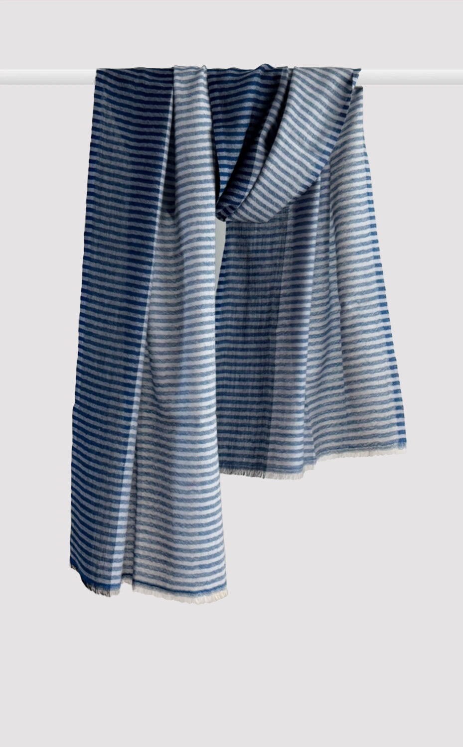 Indigo Striped Merino Muffler