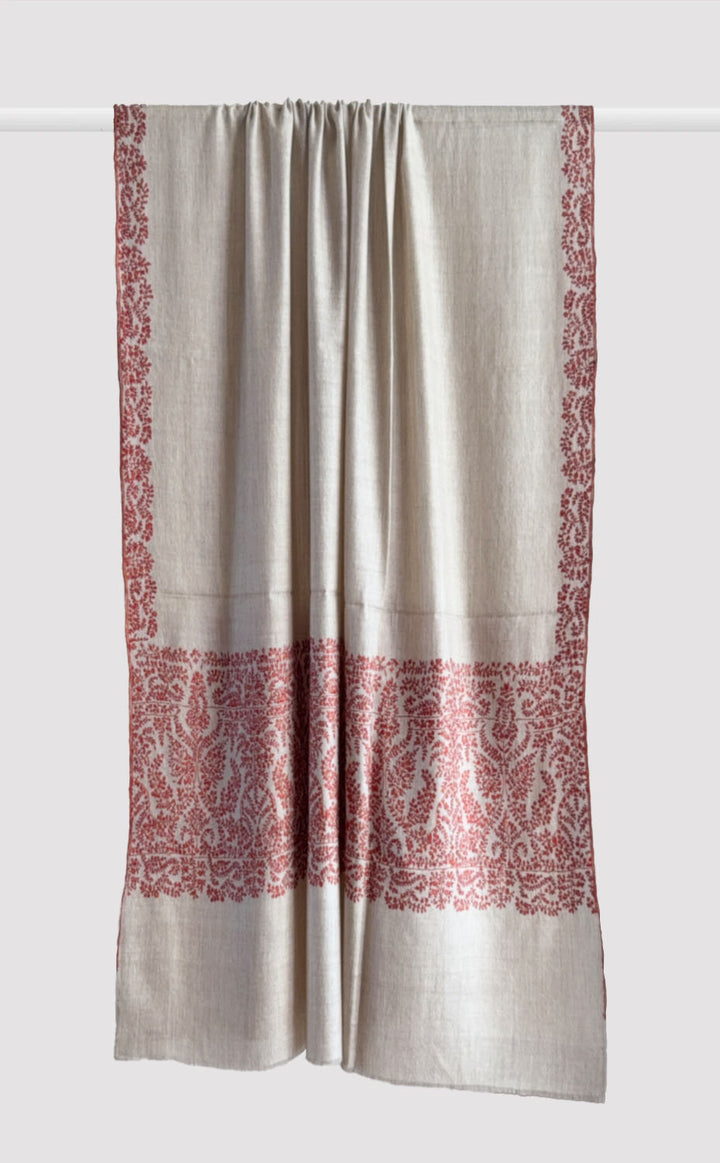 Pashmina Hand-Embroidered Motif Shawl