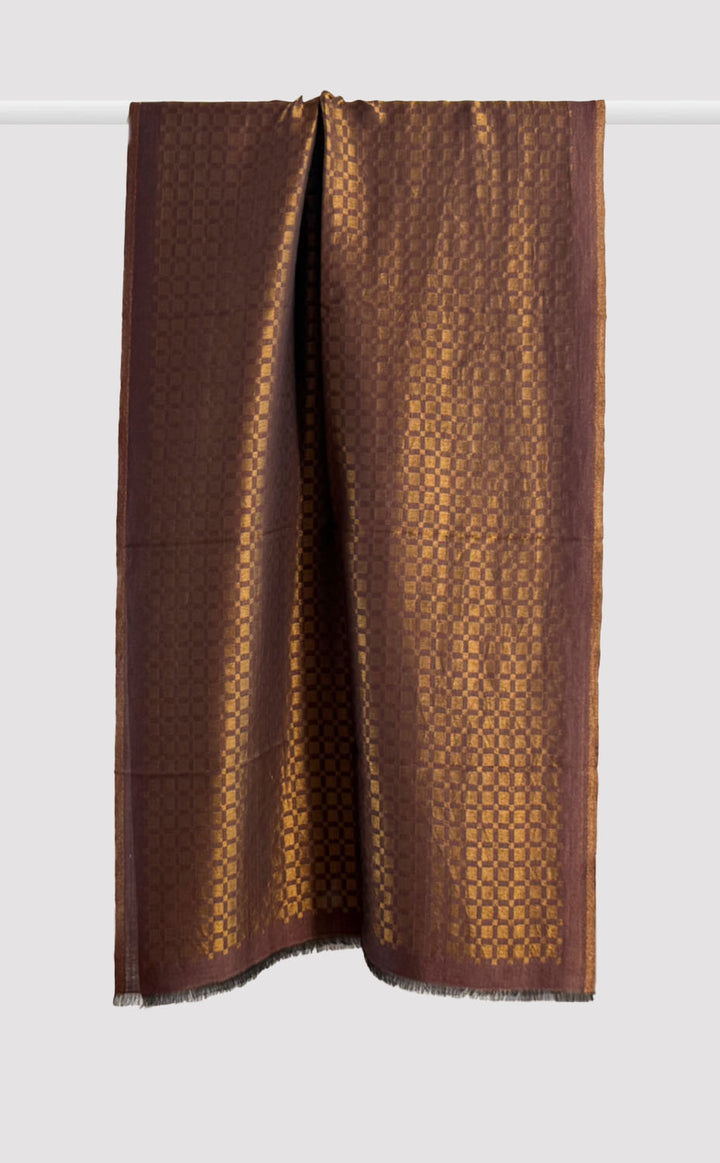Truffle Mosaic Zari Stole