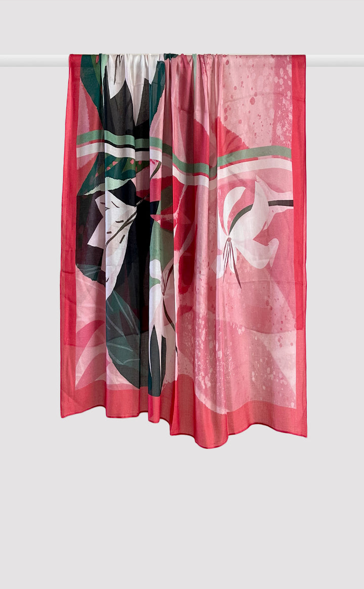 Ruby Floral Large Scarf