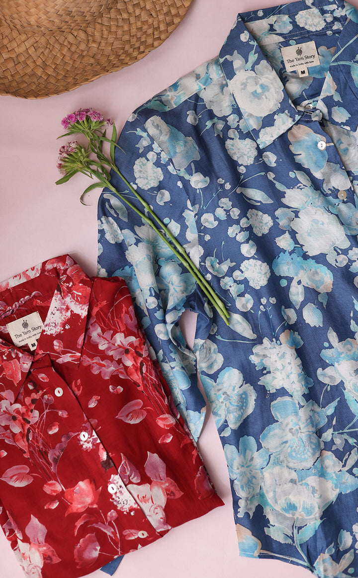 Cerulean Bloom Shirt