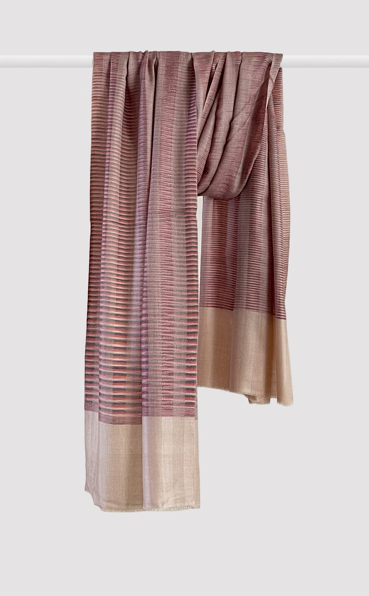 Cashmere Ruby Ikat Stripes Stole