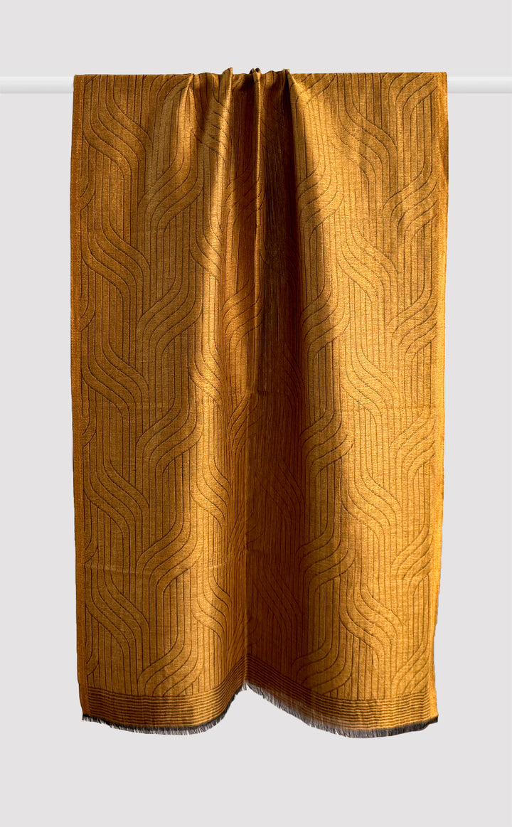 Gilded Champagne Zari Stole