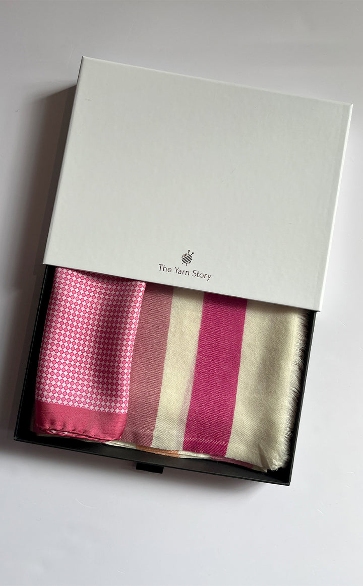 Barbie Merino Strokes Stole &amp; Pocket Square Set