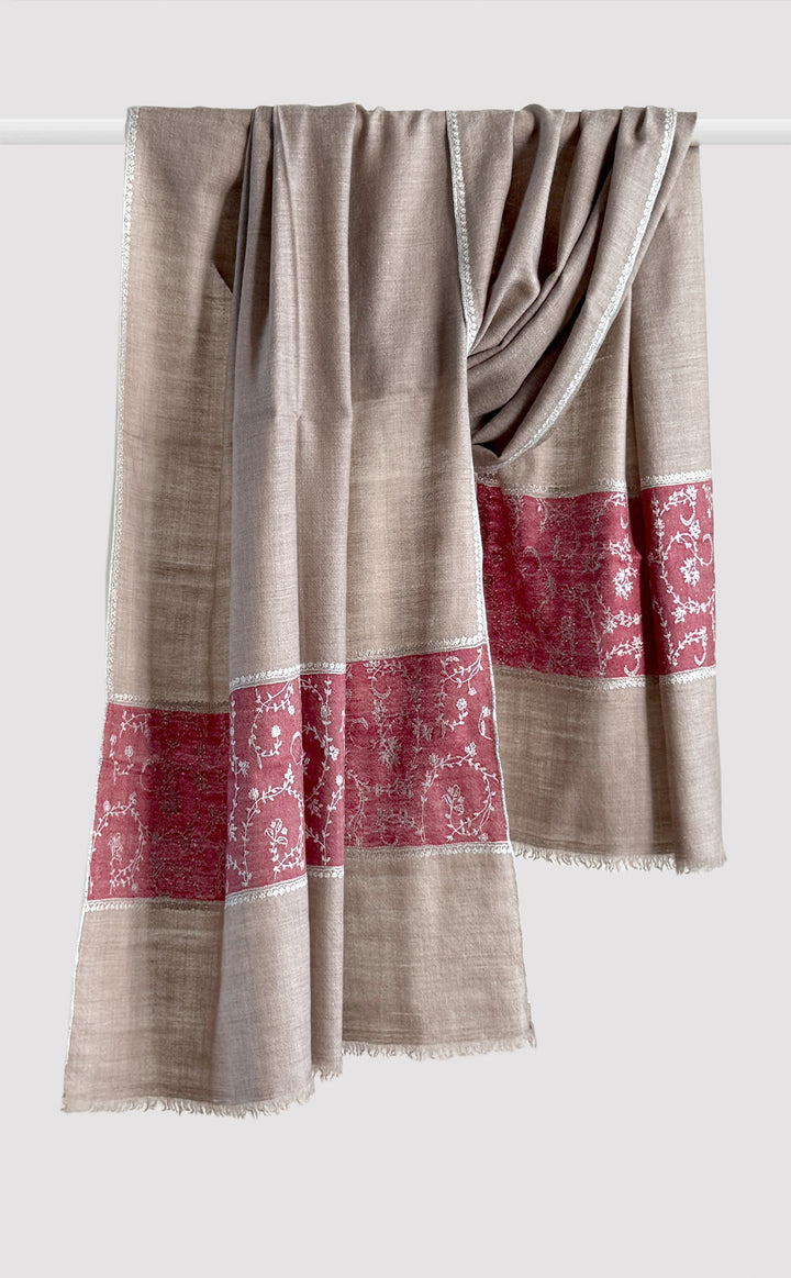 Crimson Shores Pashmina Embroidered Stole