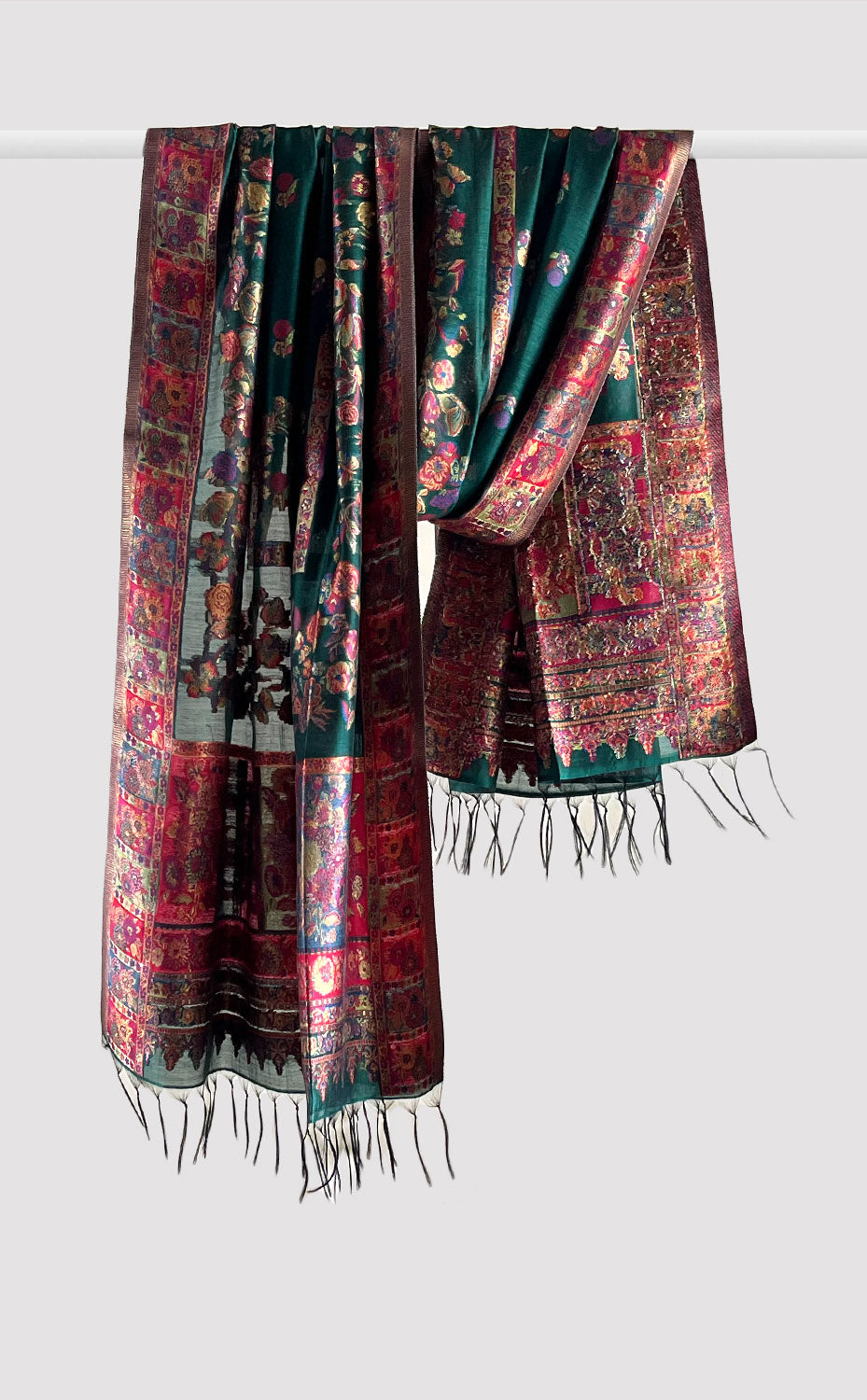 Viridian Floral Dupatta