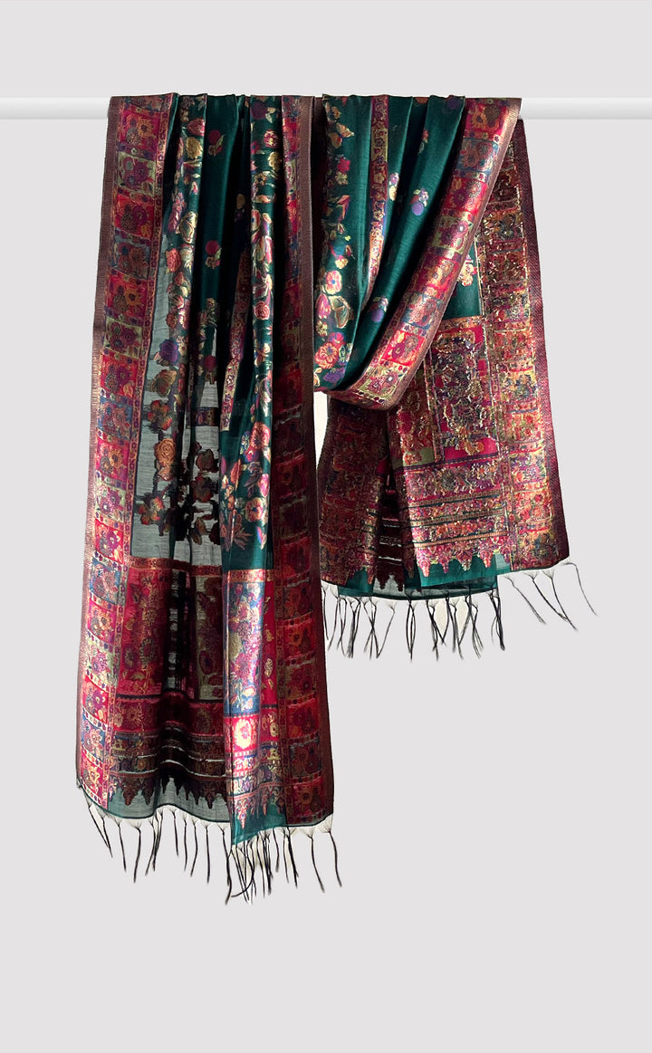 Viridian Floral Dupatta