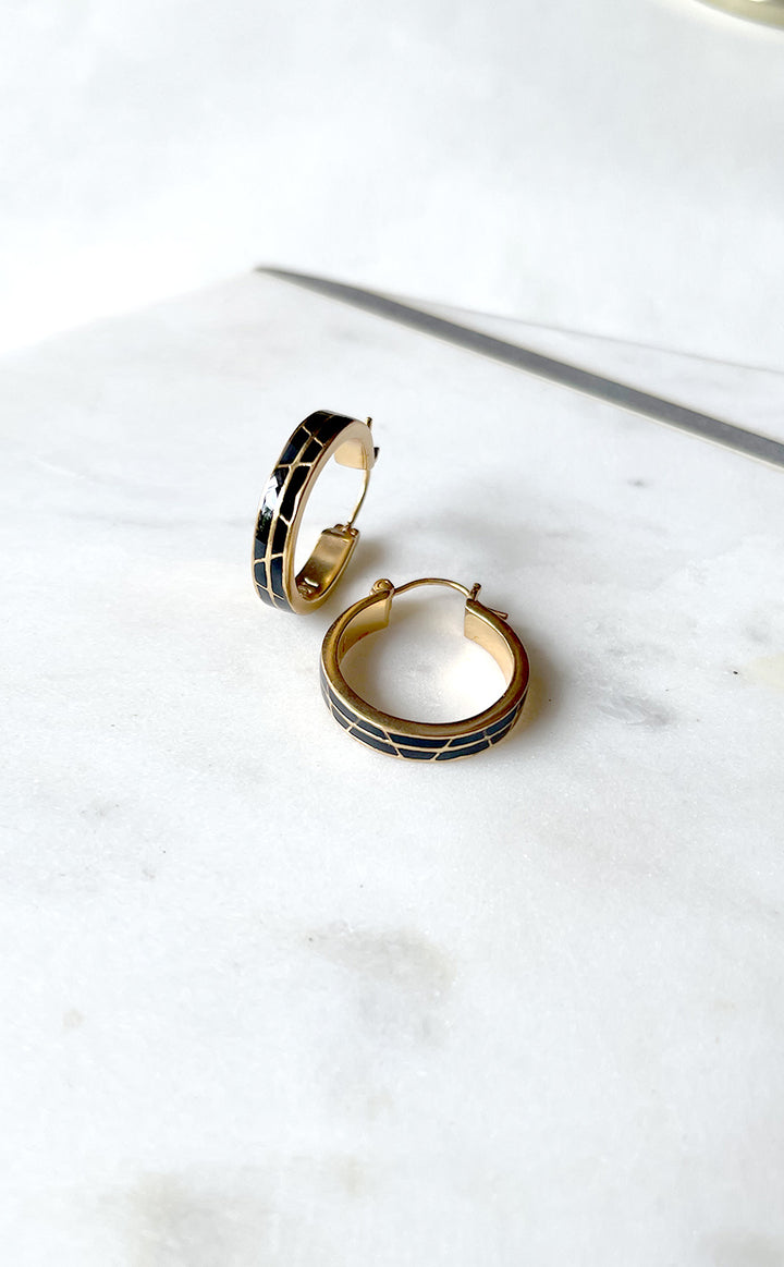 Onyx Hoops