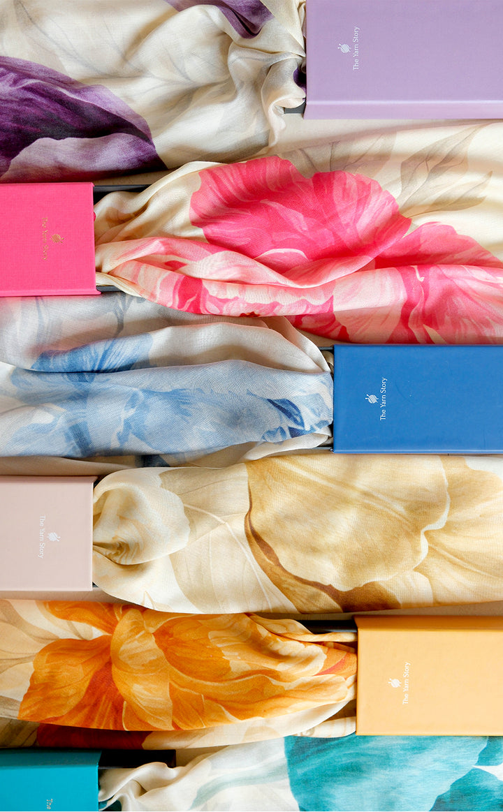 Ivory Garden Silk Stole