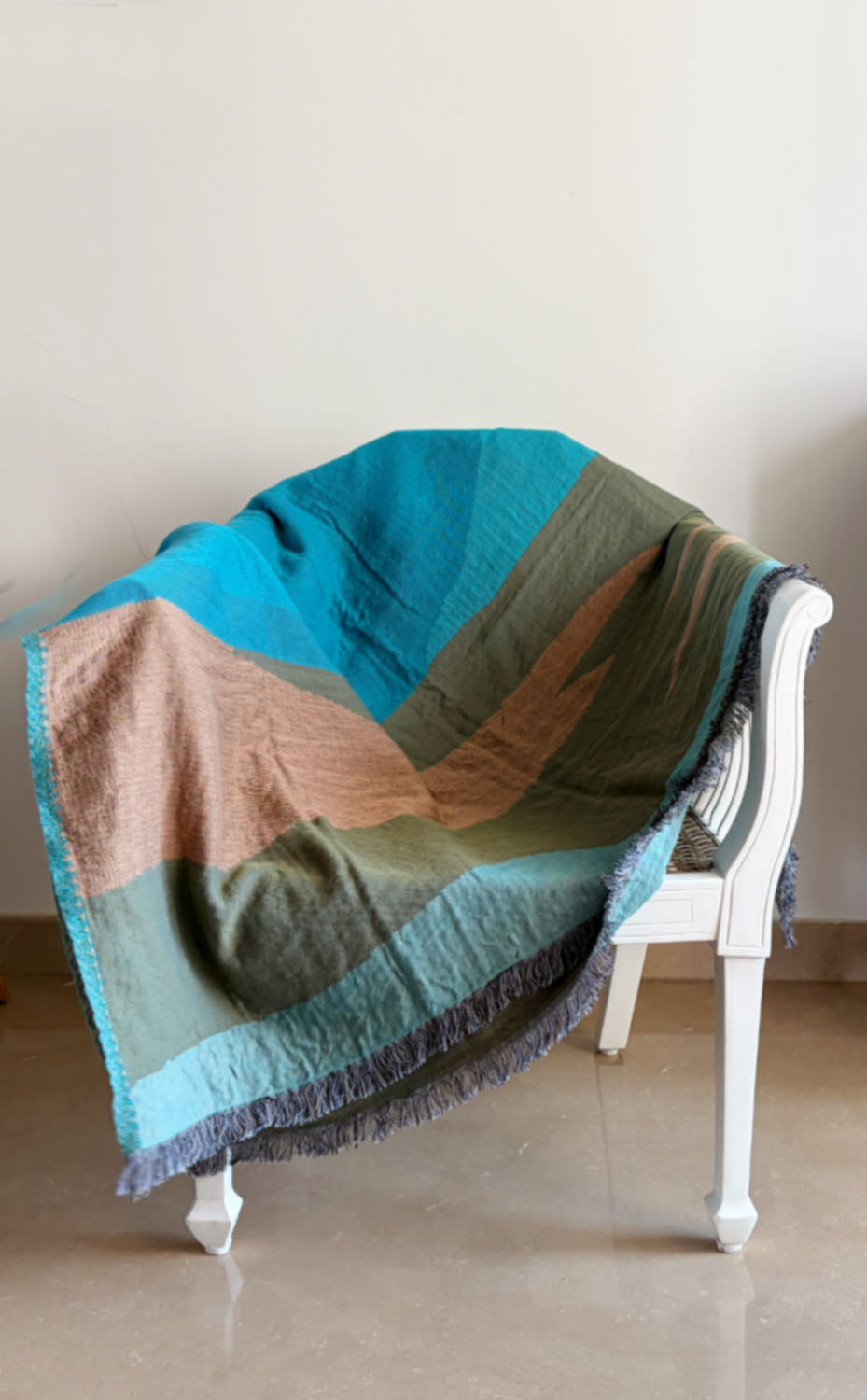 Aura Teal Mountain Throw