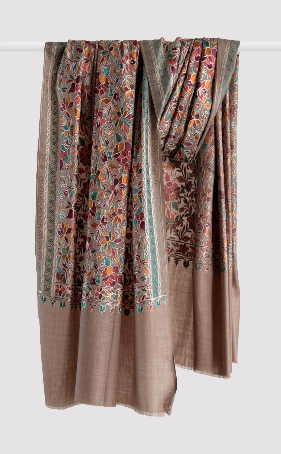 Driftwood Eden Aari Embroidery Shawl