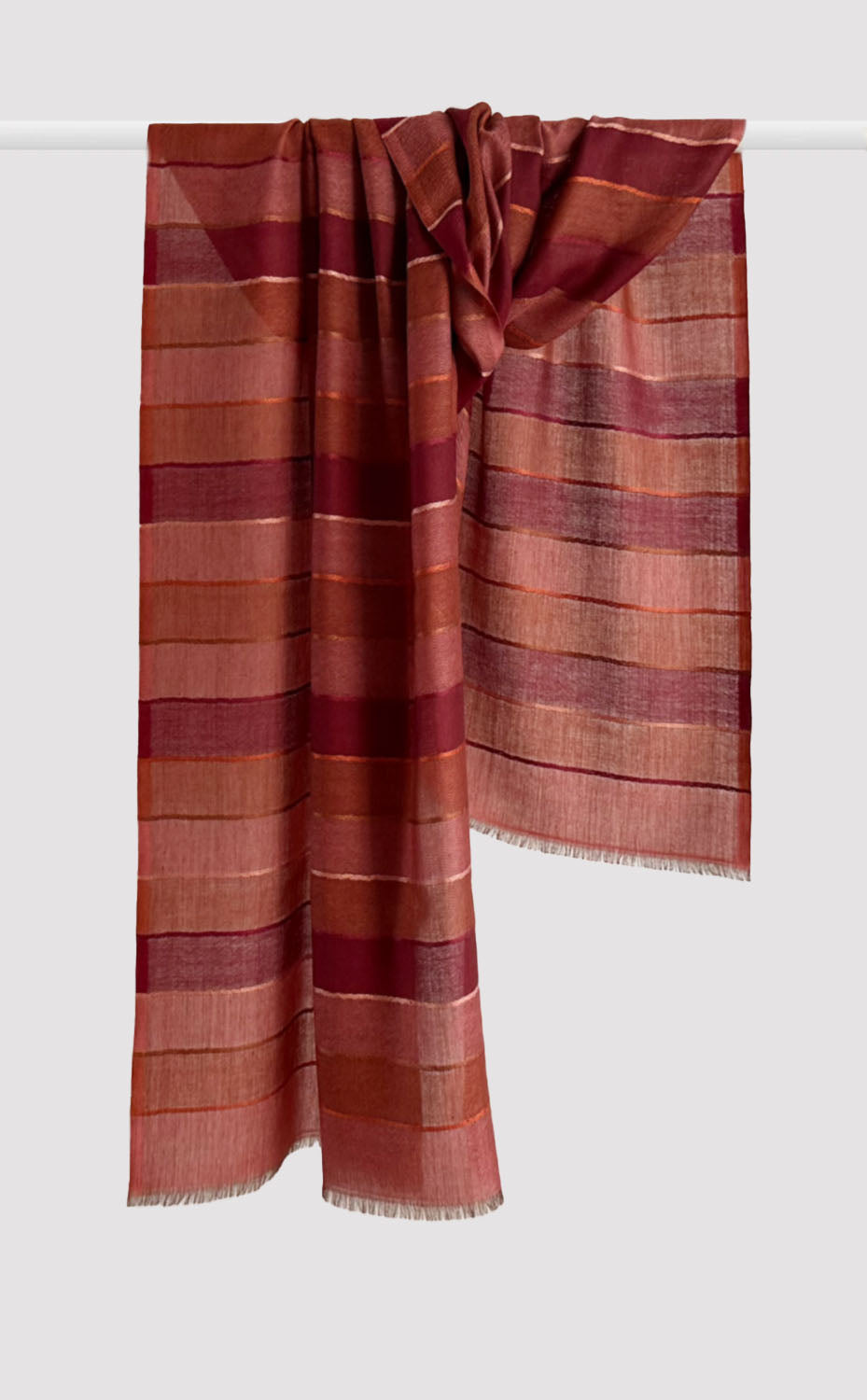 Terracotta Ray Merino Stole