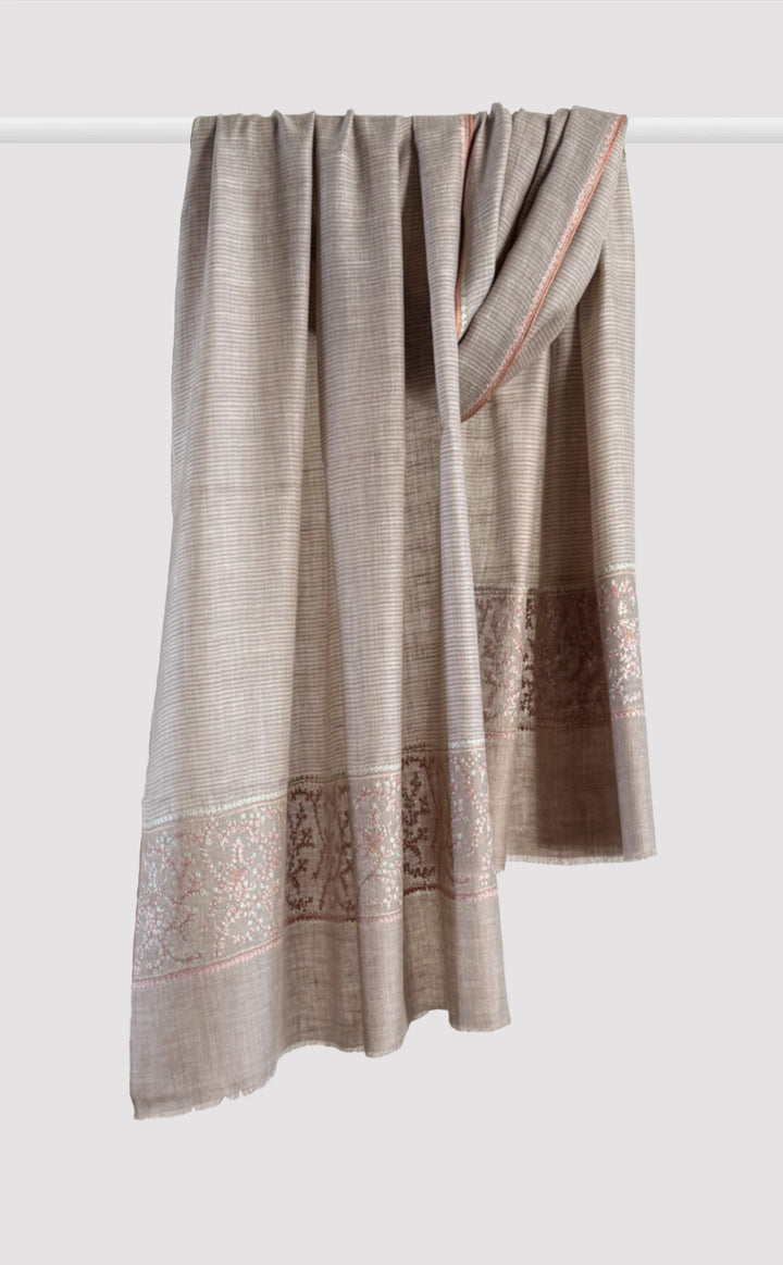 Pashmina Hand-Embroidered Willow Stole