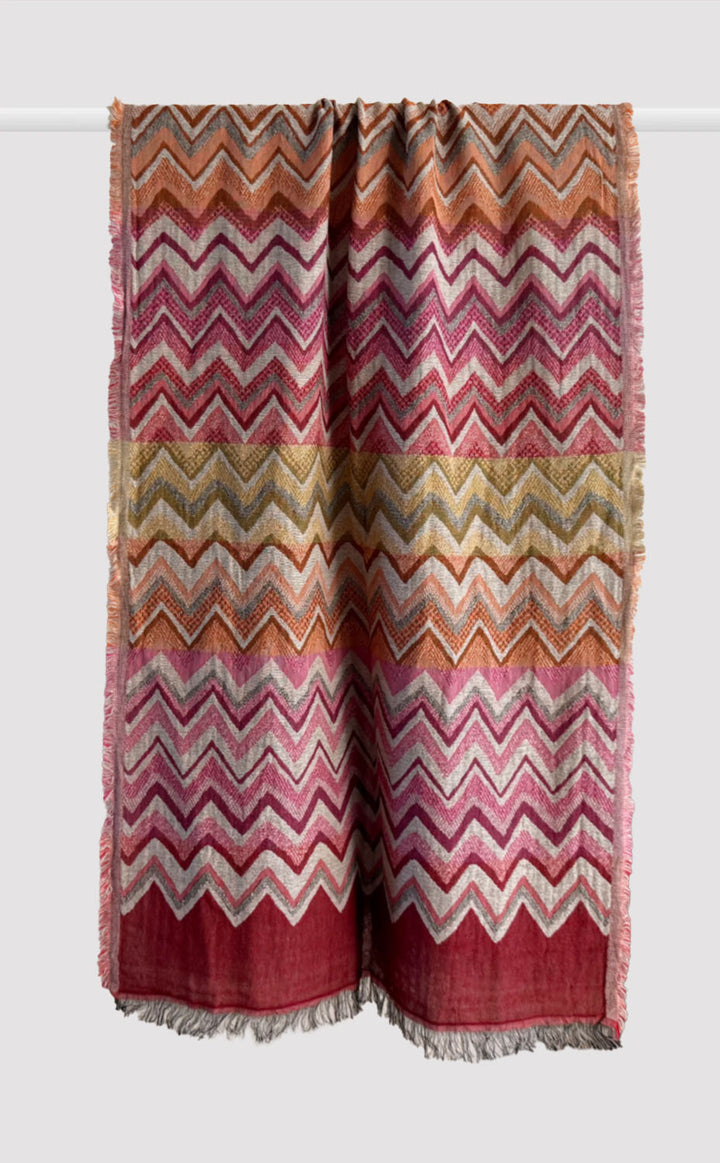 Rose wave Wool Reversible Stole