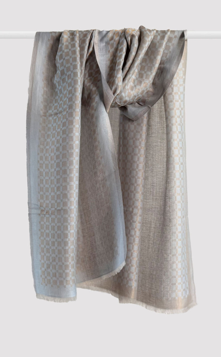 Glacier Mosaic Zari Stole