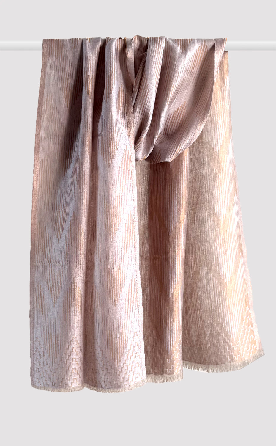 Rosé Rhythm Zari Stole