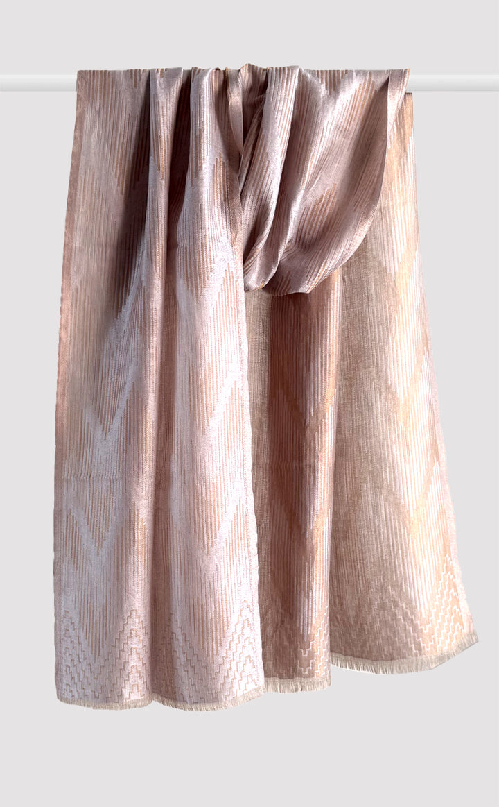 Rosé Rhythm Zari Stole