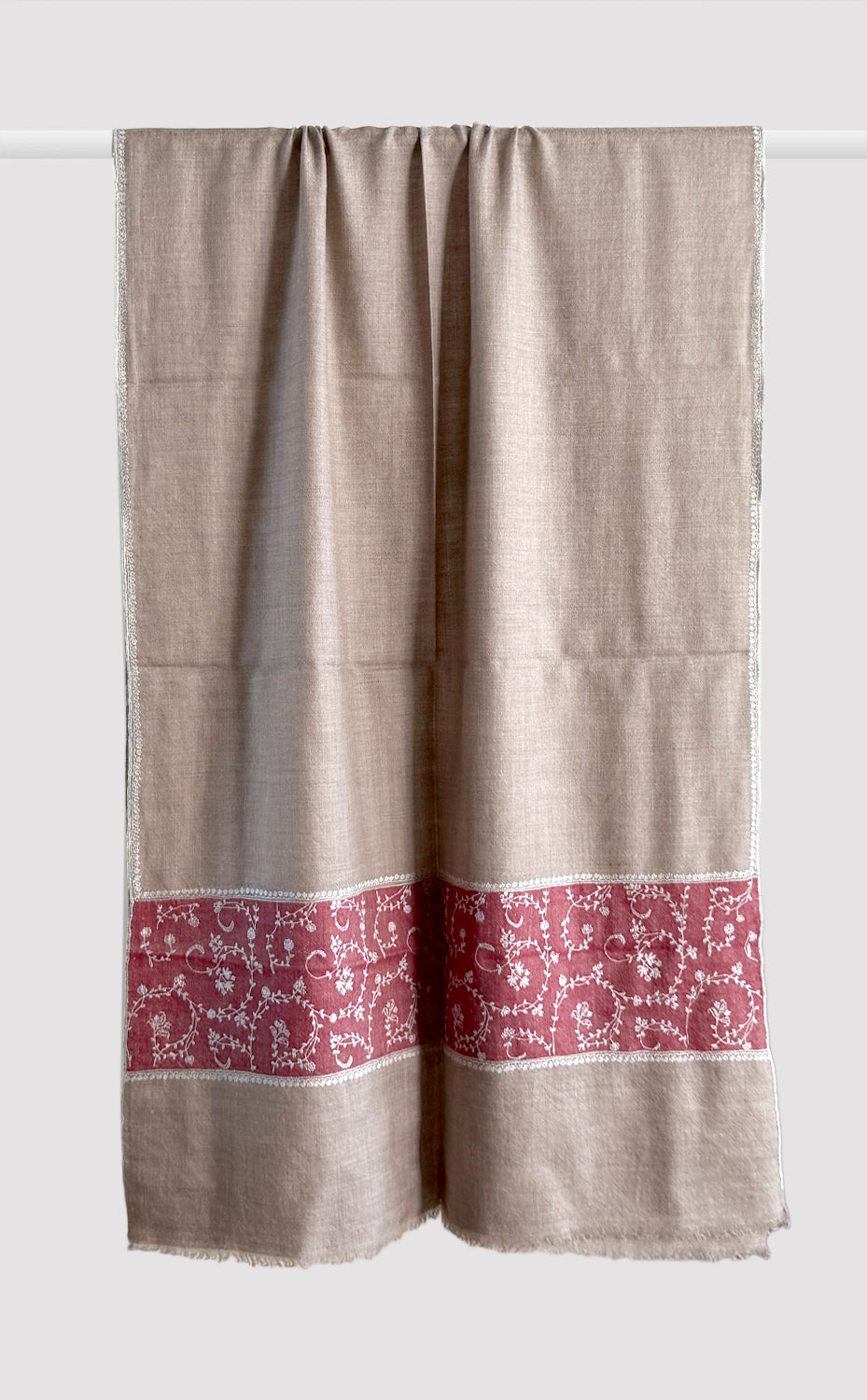 Crimson Shores Pashmina Embroidered Stole