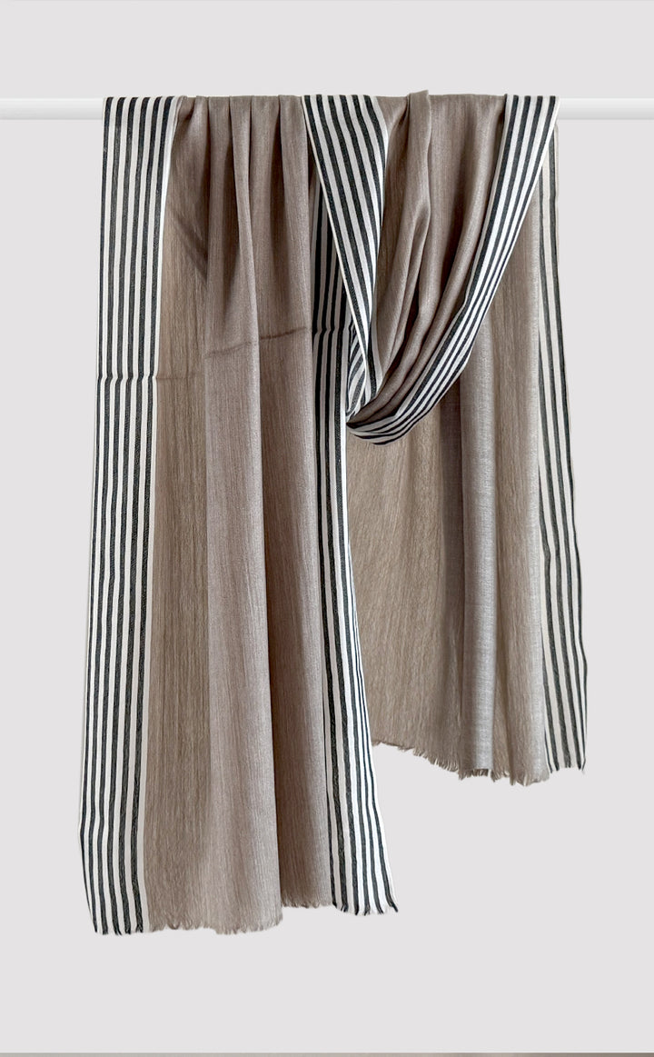 Taupe Stripe Stole