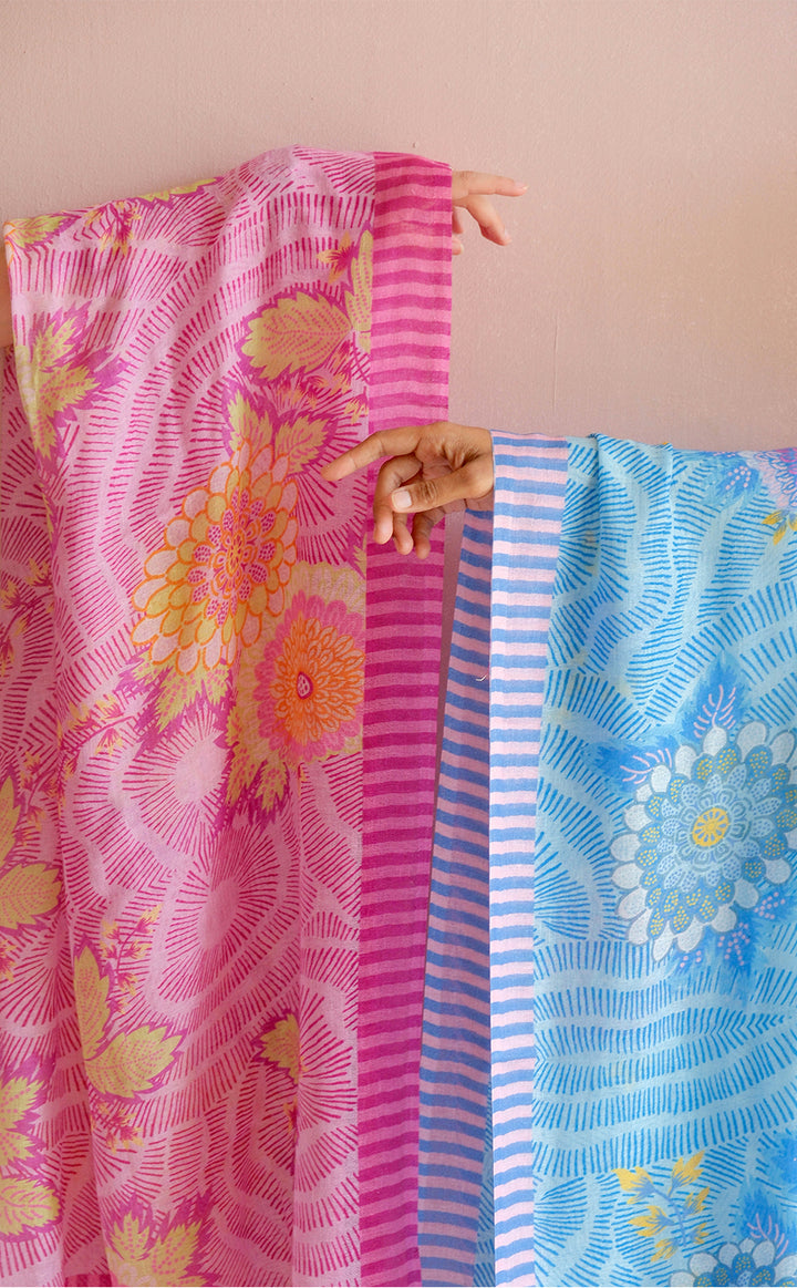 Ether Floral Linen Modal Stole
