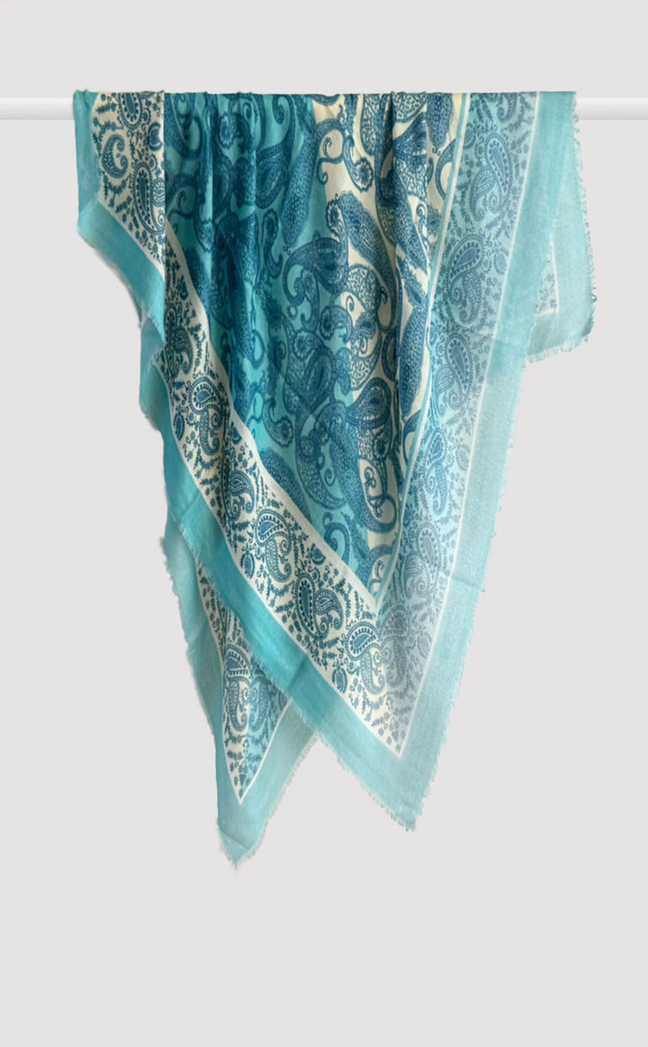 Verdigris Paisley Scarf