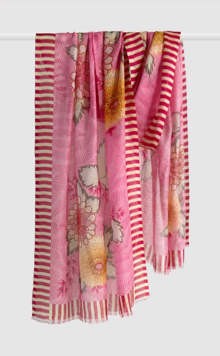 Alpenglow Floral Linen Modal Stole