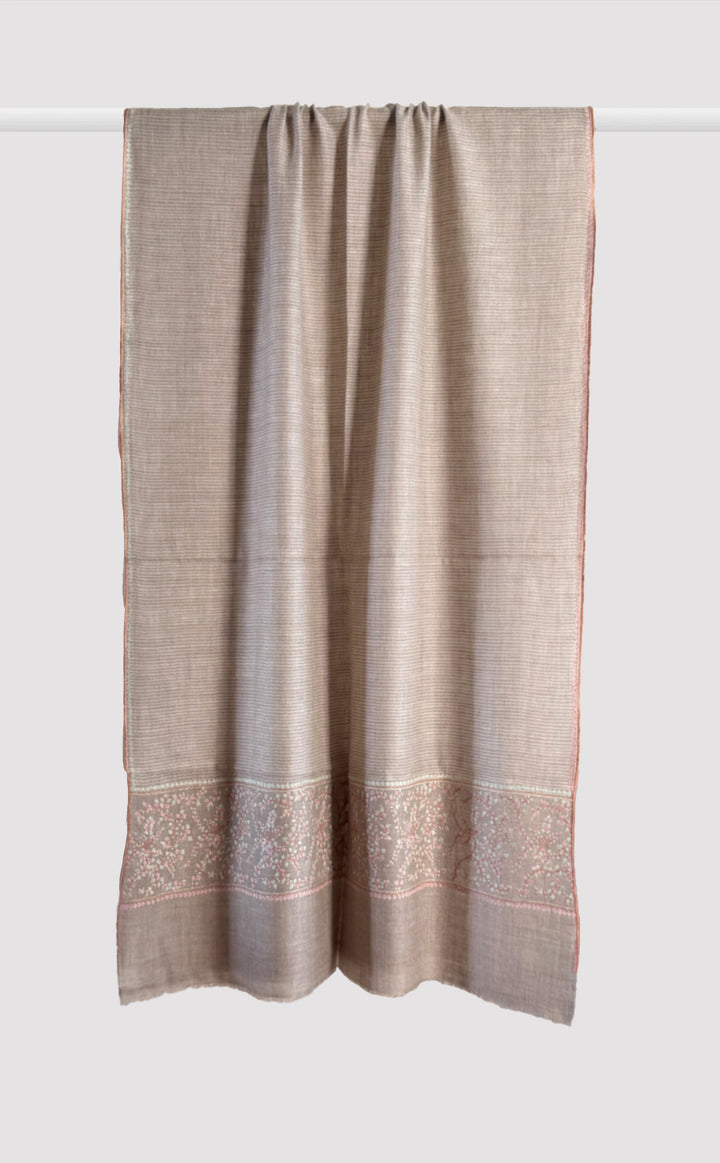 Pashmina Hand-Embroidered Willow Stole