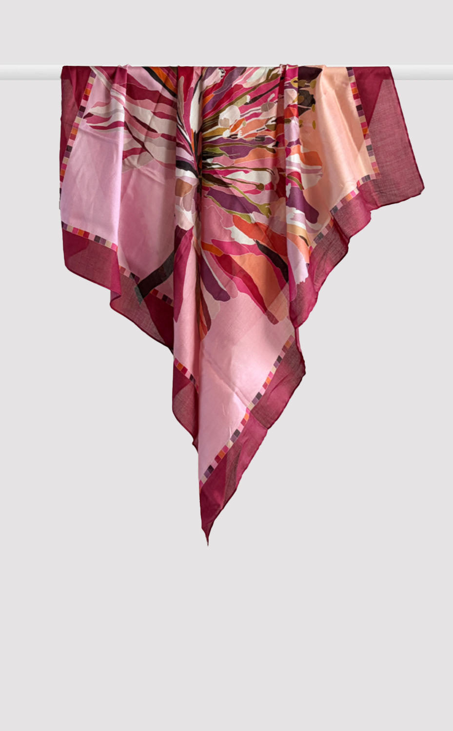 Garnet Flora Silk Scarf