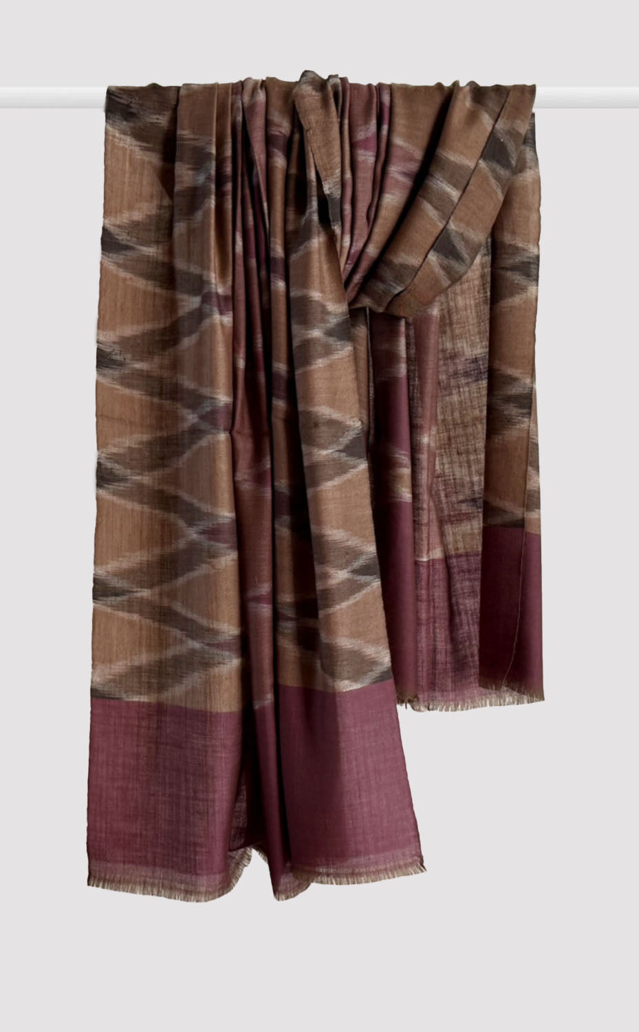 Pashmina Vintage Lilac Ikat Shawl