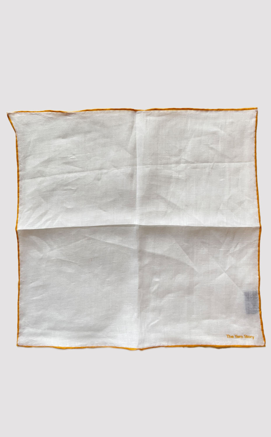 Yellow Border Linen Pocket Square
