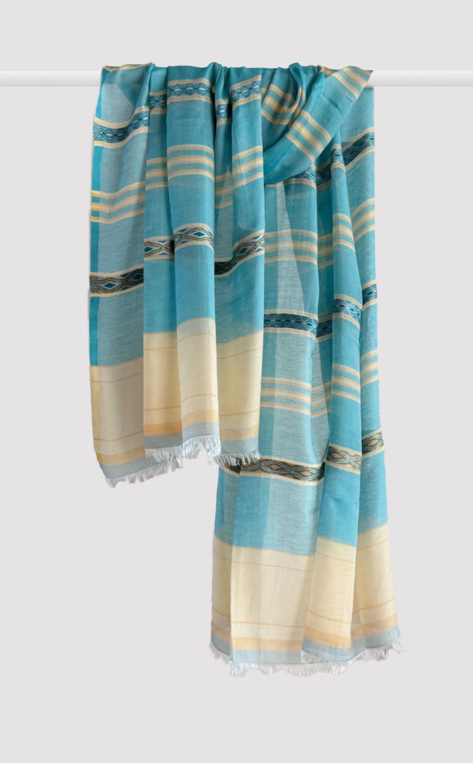 Morning Mist Cotton Silk Shawl