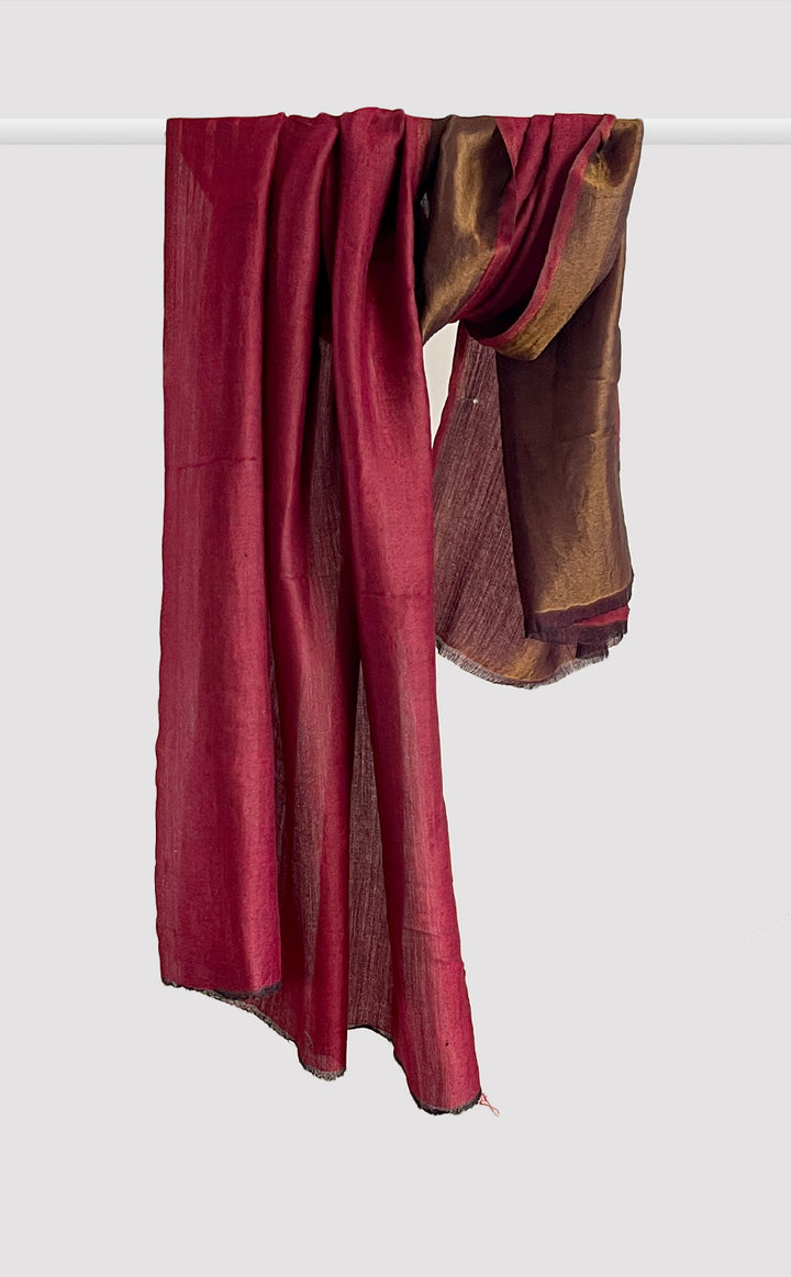 Zari Reversible Shawl - Crimson
